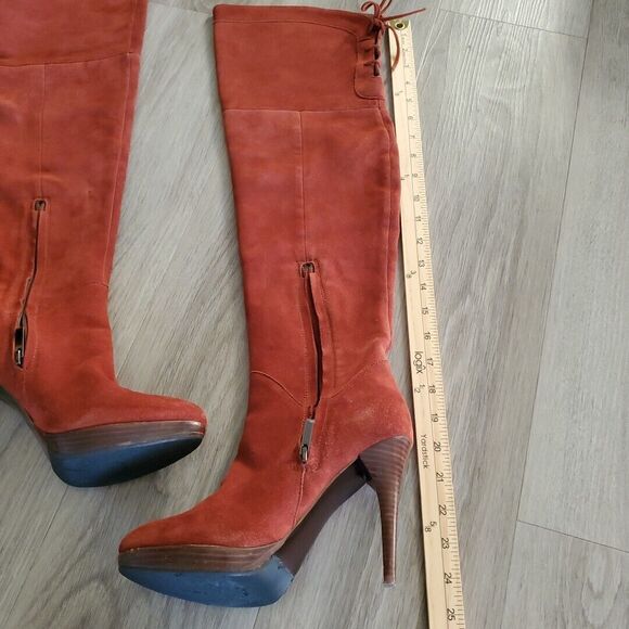 Sam Edelman Vesey Womens 6.5 Tall Over The Knee Stiletto Boots Vibram Leather - Picture 12 of 16